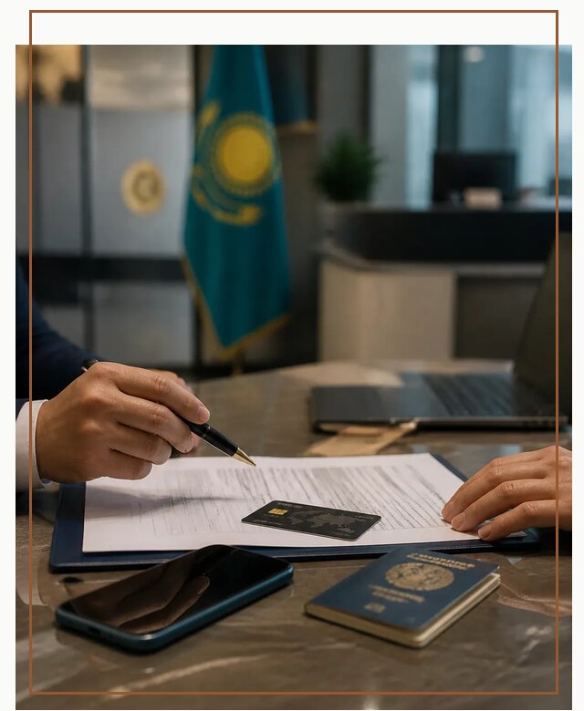 Открытие счета и банковской карты в Казахстане в Октябрьском